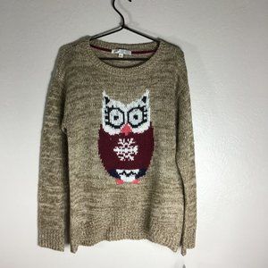 NWT Jolt Owl Print Sweater Sz M